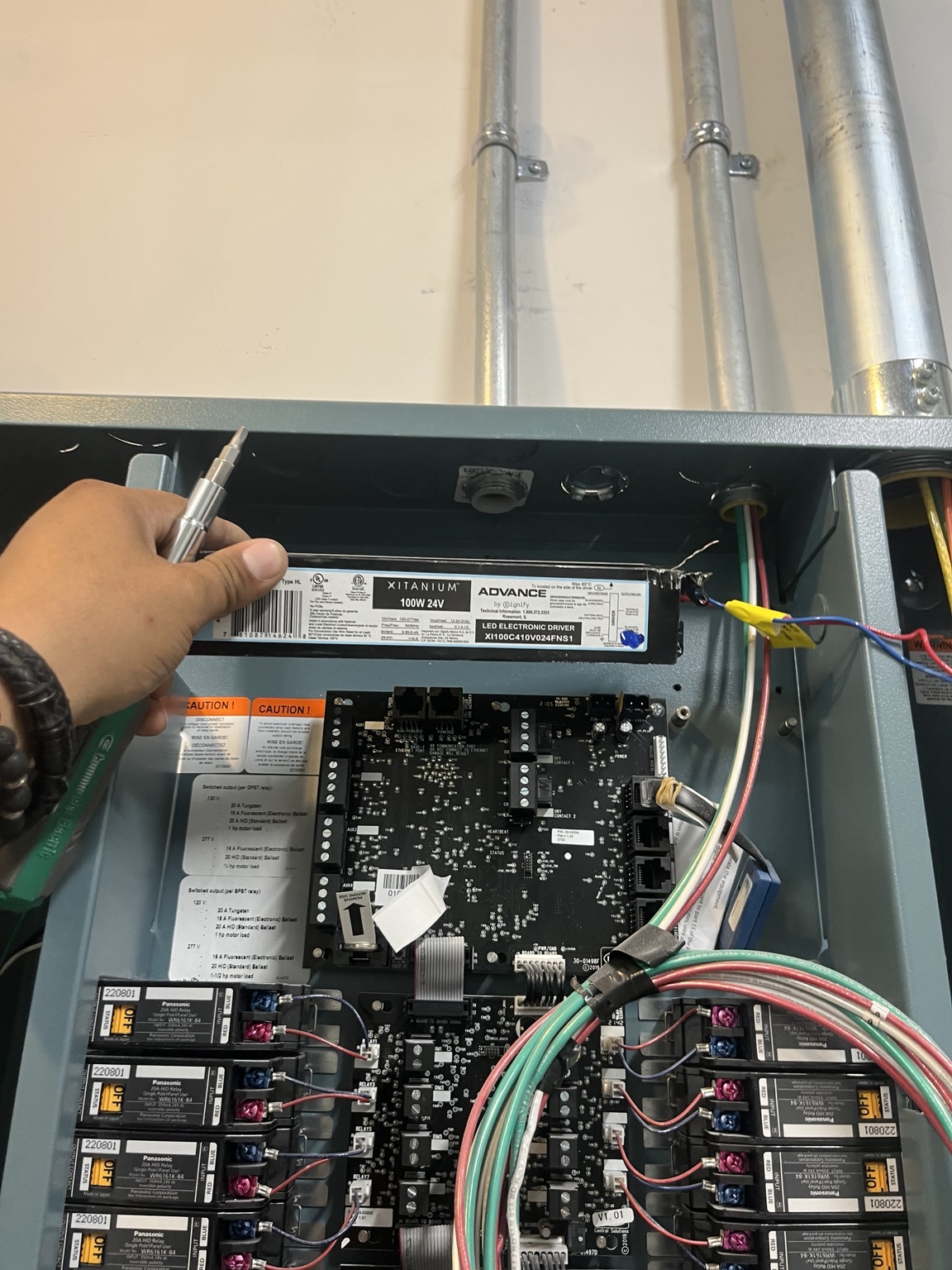 Commercial lighting control cabinet